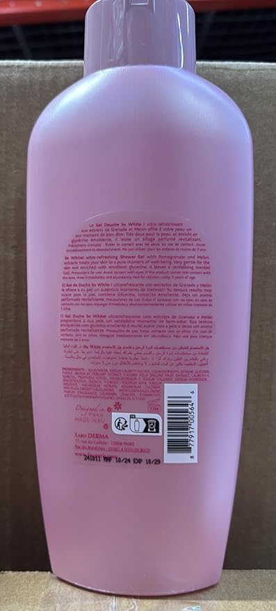 FAIR & WHITE So White Refreshing Brightening Body Wash - 1000ml / 33.8 fl oz - Daily Moisturizing Skin Shower Gel, with Pomegranate & Melon Extracts