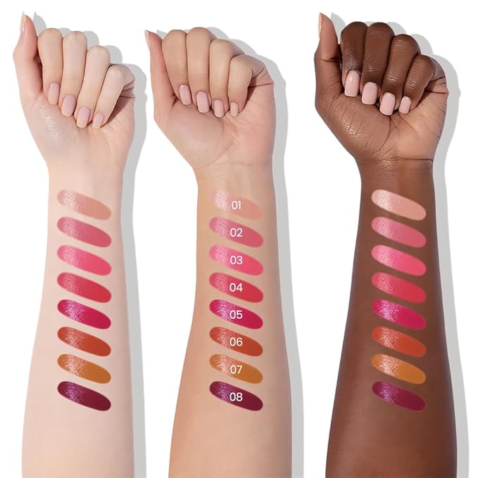 2Pcs Honey Lipstick Tinted Lip Balm Set - Matte Tint Cream Lipsticks for All Skin Tones,Hydrating Lip Stain,Can be Buildable Nourishing Moisturizing Suitable for Women to Every Day Makeup 05&08