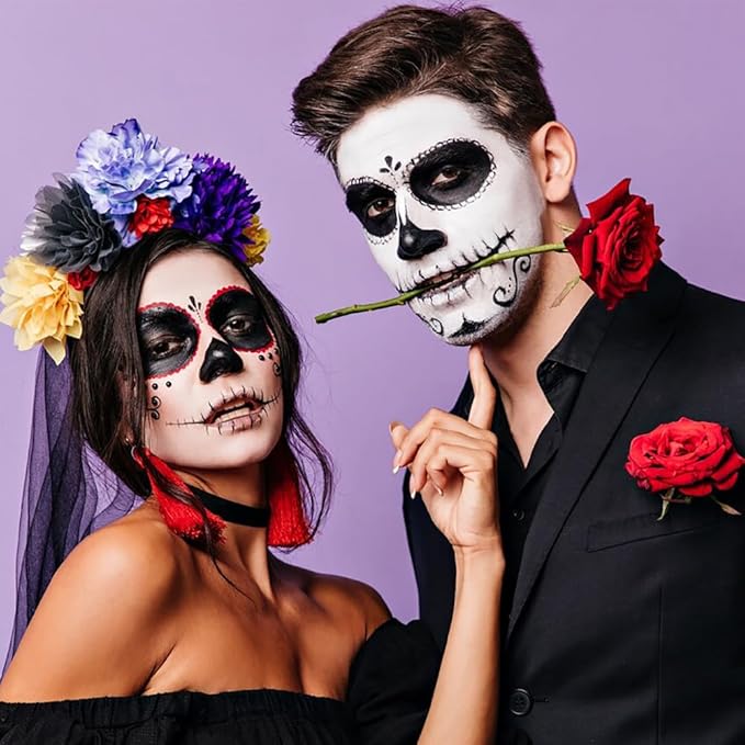 Mysense Black Face Body Paint Stick, Waterproof Eye Black for Baseball Softball Football Lacrosse, Lipstick Facepaint Stick for Halloween SFX Skull Zombie Vampire Skeleton Clown Makeup