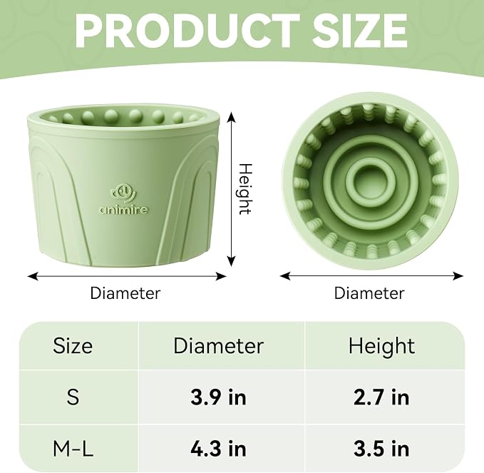 Dog Slow Feeder Lick Bowl, Anxiety Relief Dog Licking Mat Treat Dispenser, Non-Slip Anti-Choking Slow Eating Lick Bowl for Small Medium and Large Breed Dogs, BPA Free Silicone
