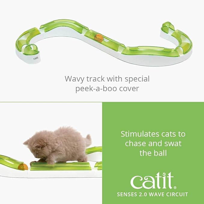 Catit Senses 2.0 Wave Circuit Interactive Cat Toy - 8-Piece