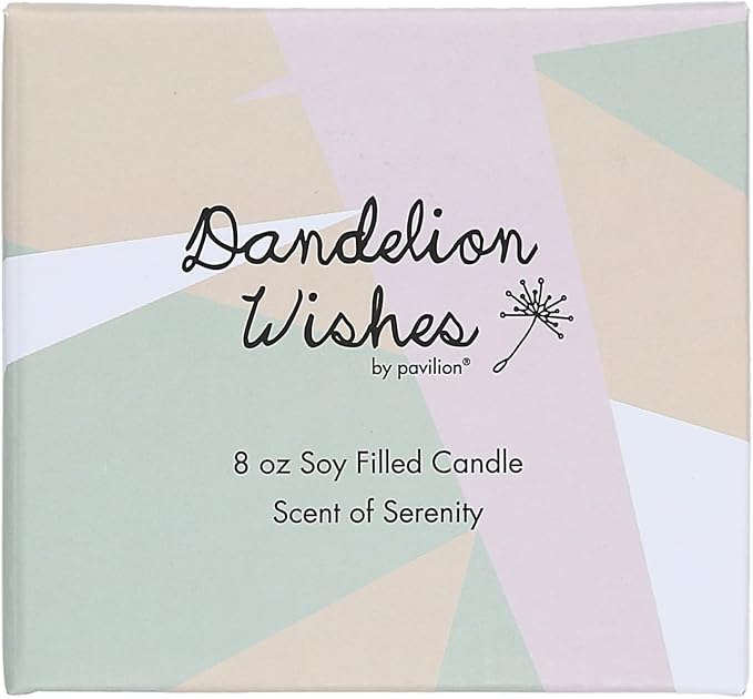 Pavilion Gift Company 77113 Plain Dandelion Wishes - Sisters are A Wish Come True Yellow Ceramic Soy Serenity Scented Candle,