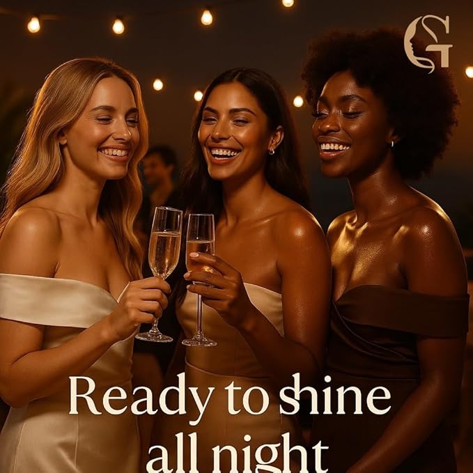 Body Shimmer Oil – Liquid Highlighter for Glowing Skin, Waterproof & Long-Lasting Body Makeup for Face, Arms, Legs & Shoulders, Bronze Illuminating Glow Lotion, 1.6 Fl Oz (03#/ Deep Bronze Glow, 50ml)