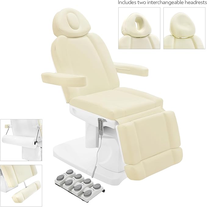 SKINACT Bellage Electric Treatment Table (Chair) 4 Electric Adjustable Motors (Beige)