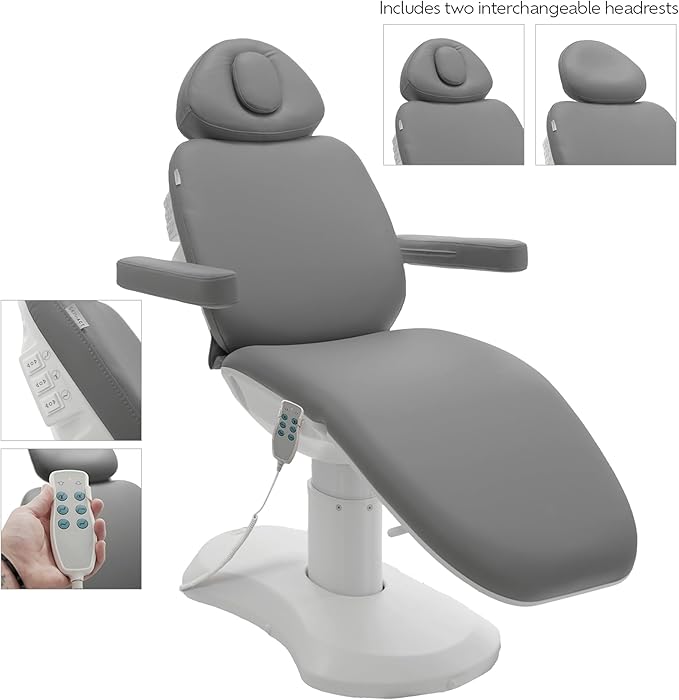 SKINACT Madison Electric Spa Facial Treatment Chair/Table (Gray)
