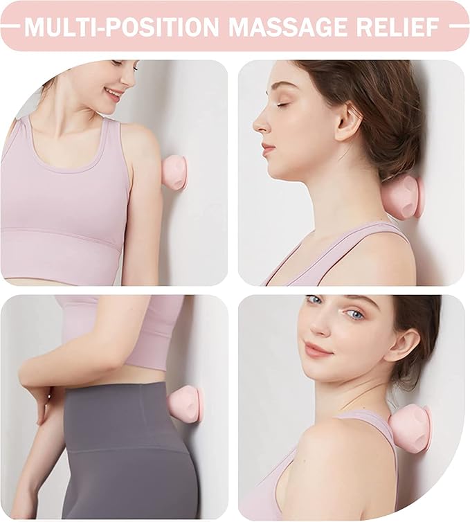 Manual Massage Ball Set, 2 PCS Deep Tissue Trigger Point Massage Myofascial Release Balls, Silicone Physical Therapy Balls, Massage Therapy Tools for Deep Muscles, Sore Muscles, Muscle Knots (Purple)