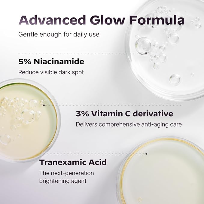 GLASSLIKE Vita Glow Ampoule Serum, Dark Spot Correcting, Skin tone improvement and firming, Hydration Boosting - 1.01 fl.oz