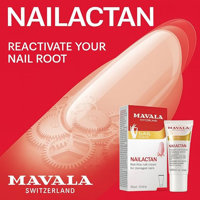 Mavala Nutritive Nail Cream Nailactan for Damaged Nails | Nail Care with Restorative Ingredients for Longer, Healthier Nails | Nail Strengthener + Hardener | 0.5 oz