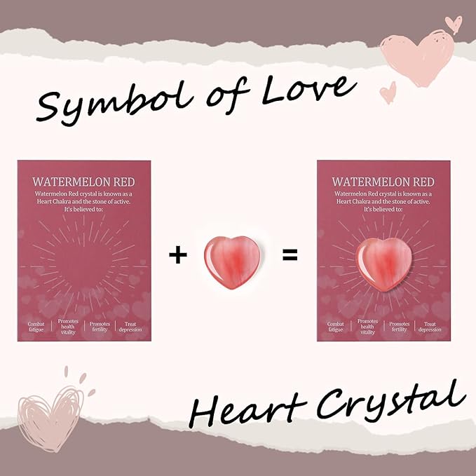 DUQGUHO 1 Inch Hearts Crystals and Healing Stones Reiki Gemstones Healing Crystals Mini Crystal Hearts Set Quartz Heart Shaped Crystals Polished Gems Spiritual Valentine's Day Gifts Bulk 12 PCS