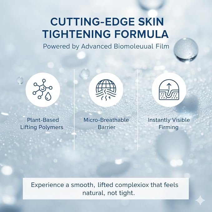 Instant Under Eye Lift Serum – Fast-Acting Firming Formula to Reduce Eye Bags, Wrinkles, Puffiness & Dark Circles | Advanced Polysaccharide Technology for Mature Skin – 20 mL (Fragrance Free)