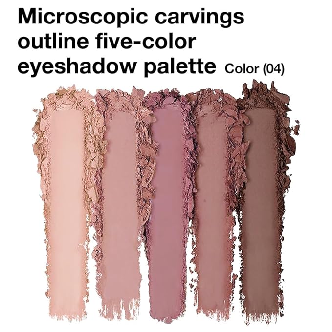 Mini 5-Color All Matte Rose Nude & Mauve Eyeshadow Palette, High Pigment Blendable Long-Lasting Neutral Pink Brown Eye Shadow Kit for Daily Natural Makeup, Office Looks & Mature Eyes 4