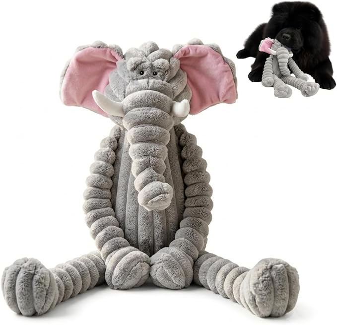 NANDOG My BFF Jumbo The Elephant Dog Toy XL, Large Soft Squeaky Toys