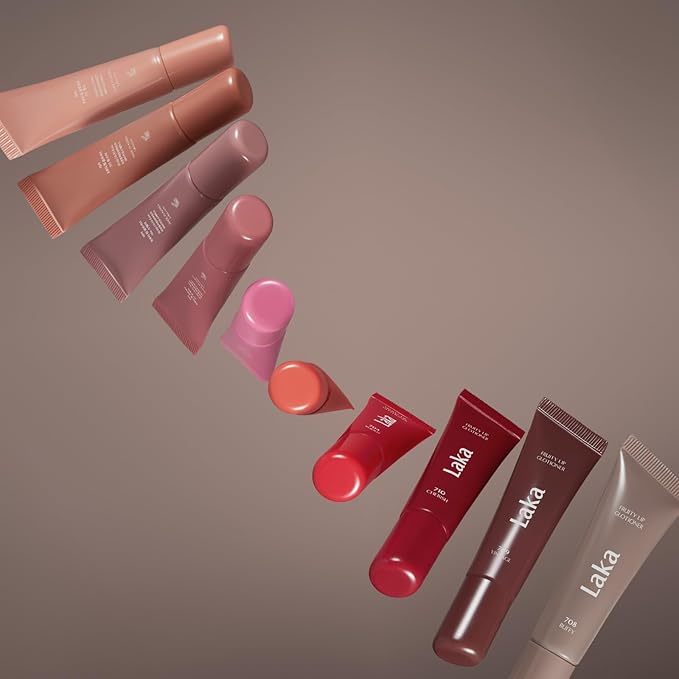 Laka Fruity Lip Glotioner, 10ml/0.33 fl.oz, Lip Gloss with High Shine Vivid Colors, Jelly tip for Hygienic & Easy Application, Plumping Conditioner, Vegan, K-Beauty (#706 Stealer)