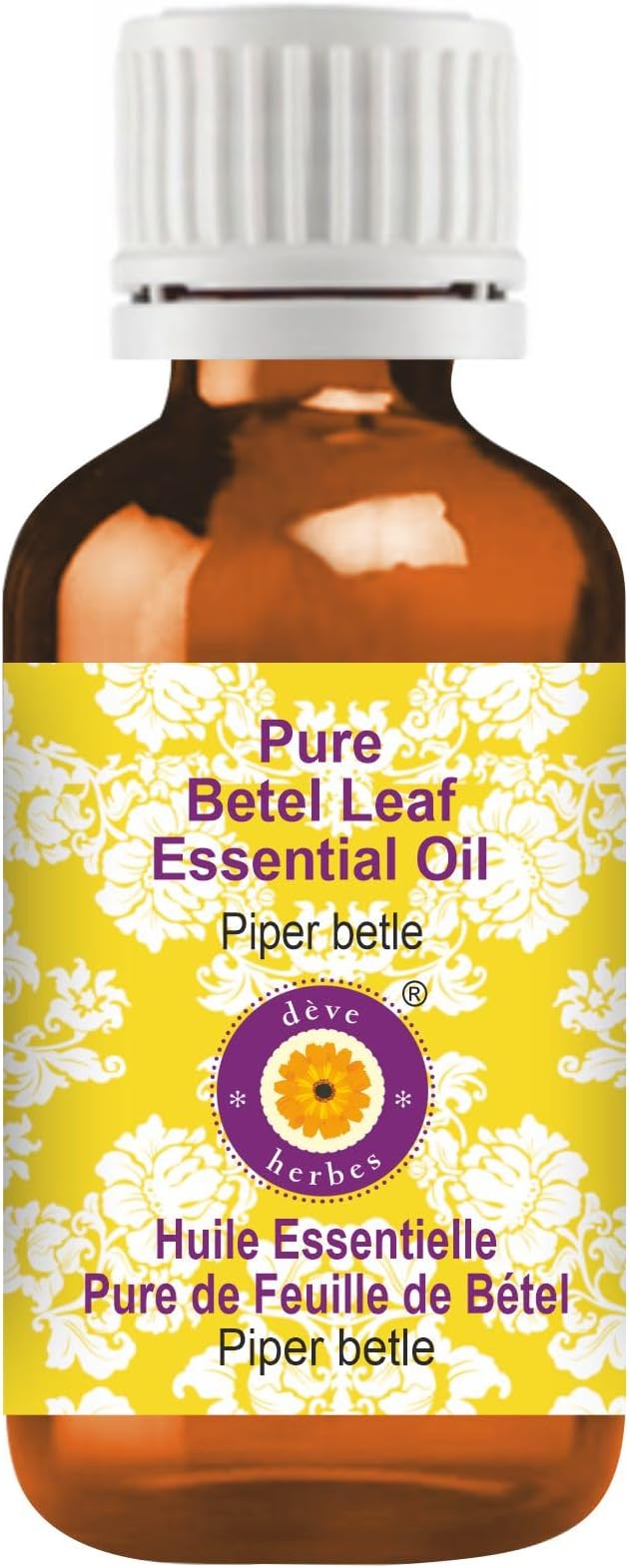 Deve Herbes Pure Betel Leaf Essential Oil (Piper betle) Steam Distilled 15ml (0.50 oz)