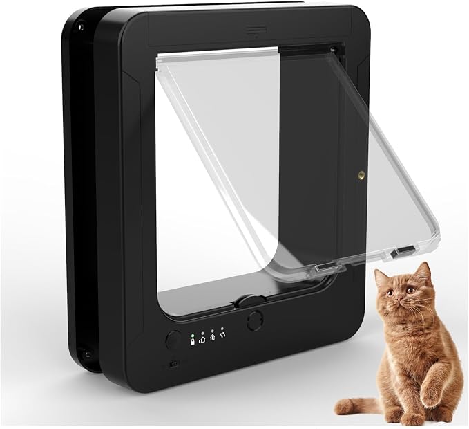 2 Way Locking Pet Door - Durable & Easy Install Silent Flap for Wall or Wooden Door Ideal for Cats and Small Dogs