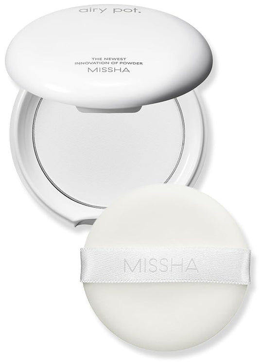 MISSHA Airy Pot Pressed Translucent Powder Pact 5g I Make Up Finishing Setting Powder For a Natural Matte Finish