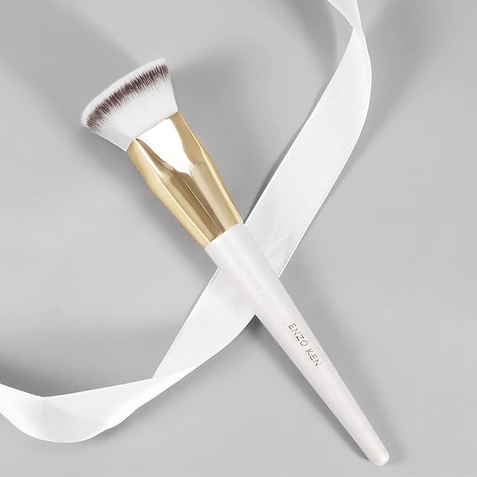 Square Foundation Brush for Liquid Makeup, Flat Foundation Brush, Flat Top Liquid Foundation Brushes, Flat Makeup Brush, Liquid Foundation Makeup Brush, Cream Contour Brush for Cream Makeup.