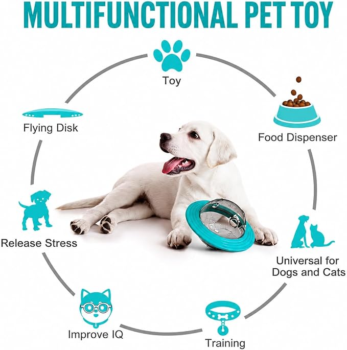 Interactive Treat Dispensing Dog Toys for Slow Feeder (Blue)