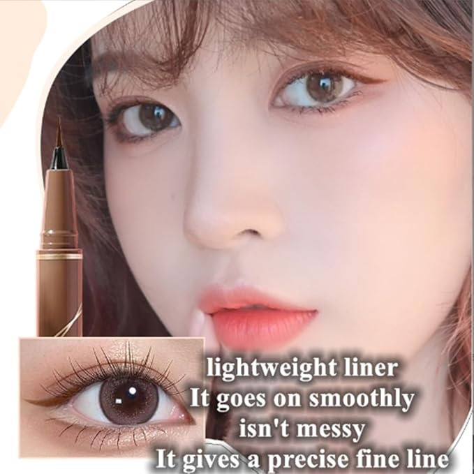 Liquid Eyeliner,Waterproof,Quick Drying,Smudge Resistant,Long Lasting,Precise All Day Eyeliner Makeup,High-Pigmented Liquid Eye Liner for Bold Looks (Brown)