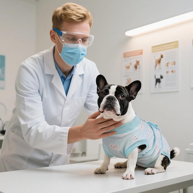 Kuoser Recovery Suit for Dogs Cats, Soft Dog Surgery Suit Female Male Spay | Professional Dog Onesie for Surgery, Substitute E-Collar & Cone, Prevent Licking Dog surgical suit Pet Neuter Suit