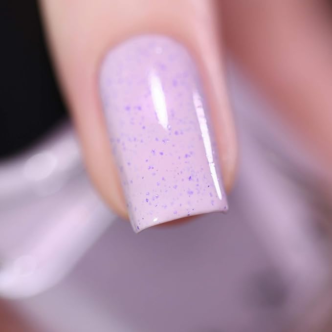 ILNP Heather - Pale Lilac Speckled Nail Polish, Chip Resistant, 7-Free, Non-Toxic, Vegan, Cruelty Free, 12ml