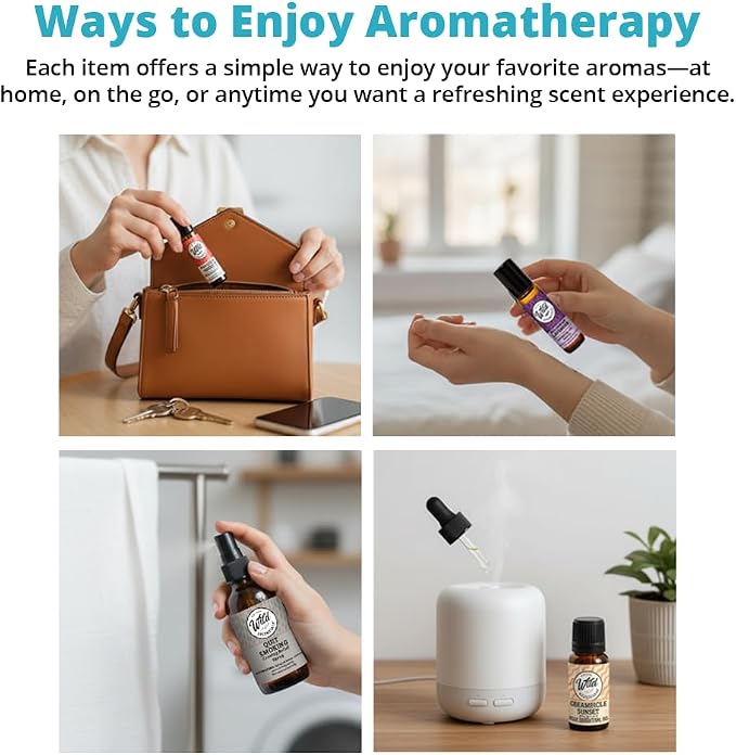 Wild Essentials Sweet Dreams Essential Oil Bundle – 100% Pure Sleep & Relaxation Blend – Roll-On, Aromatherapy Inhaler, Pillow/Room Spray & Essential Oil, USA Made
