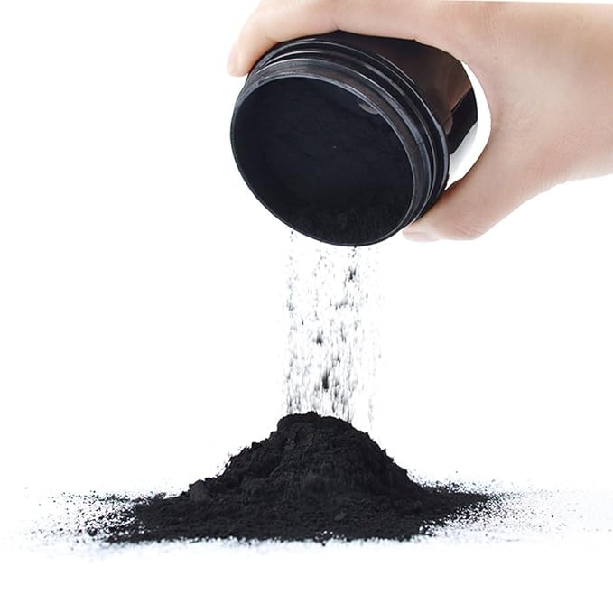 Teeth Whitening Charcoal Powder + Bamboo Brush Oral Care Set, WUBLSYAN Natural Activated Charcoal Teeth Whitener Powder, No Hurt on Enamel or Gum