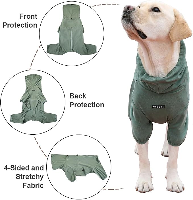 Dog Pajamas for Large Dogs,Extra Large Stretch, Suitable for Adult, Medium-Sized Dogs, Large Pet Jumpsuit Four-Legged Dog Clothes, Pet Clothing. (Green Color, 6XL)