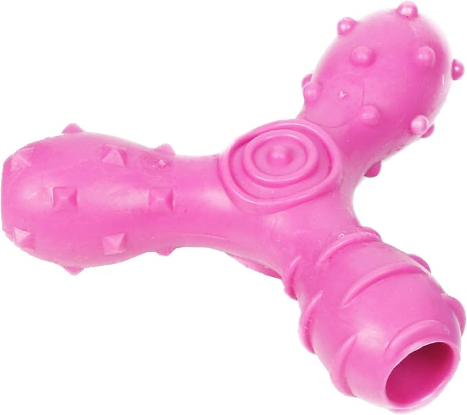 Pet Life ® 'Tri-Chew' Triple-Bone Treat Stuffing and Dispensing Interactive Durable TPR Fetch and Chew Dog Toy
