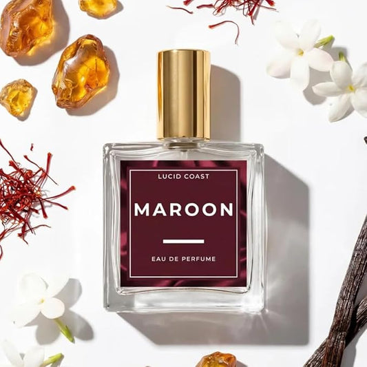 Maroon – Pink Peppercorn + Jasmine – Inspired by Amber Rouge Thomson Carter – Long Lasting Perfume for Women – Notes of Cedarwood & Amber – Clean, Vegan & Cruelty Free