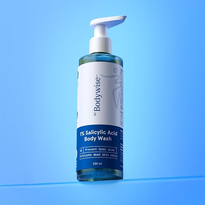 Be Bodywise Body Wash. Prevents Body Acne, Strawberry Skin. Has 1% Salicylic Acid. Deep Moisture, Fresh Scent. Paraben Free, Suphate Free. 8.45 Fl Oz