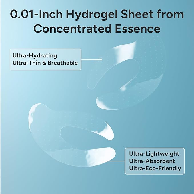 Under Eye Patches for Dark Circles, Fine Lines, Puffy Eyes and Under Eye Bags Restoring Gel With Caffeine & Hyaluronic Acid 360° Coverage Hydrating Eyes Masks 5 pairs