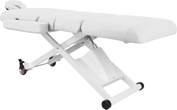 SKINACT Cleo Electric Spa Treatment Table, Facial Massage Bed ADA Compliant (White)
