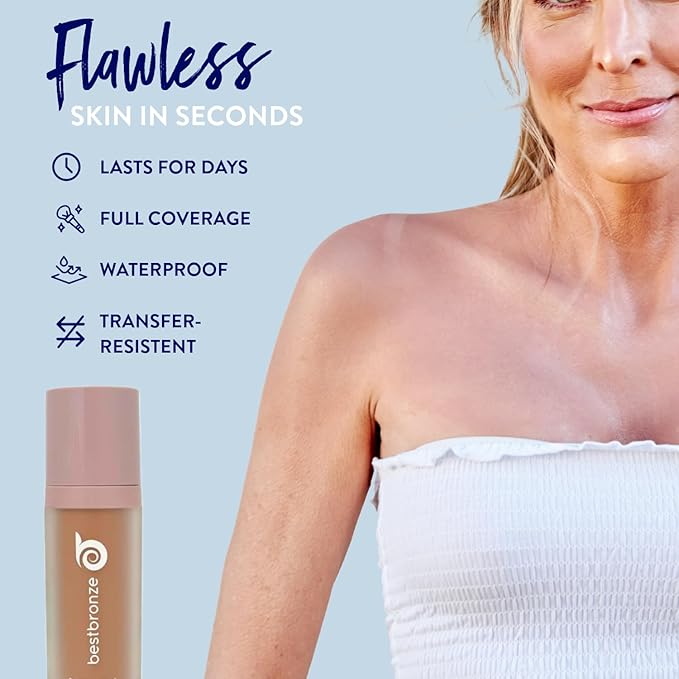 Best Bronze Bombshell Body Makeup - Tattoo Cover Up Makeup & Body Foundation Waterproof - Tattoo Concealer Waterproof for Scars, Varicose Veins Cover Up & Leg Foundation (NC40 Med Beige Golden Peach)