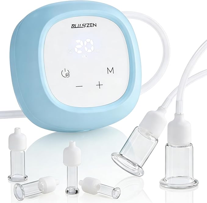 Electric Facial Cupping Therapy Set, 3-in-1 Face Cupping, Gua Sha & Massage Tool for Skin Care, 6 Pcs Glass Facial Rejuvenation Device for Sculpting, & Toning Chin, Jawline & Neck