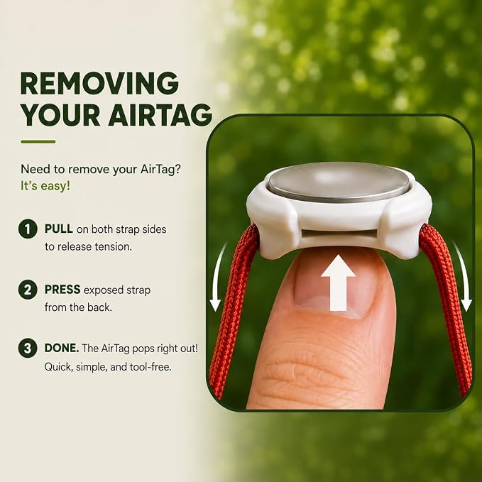 SNAP! AirTag Holder - 3/8" & 5/8" Set - for Cats, Kittens, Puppies, & Small Dogs - Fits Collars, Harnesses, Straps, Bags & More - Made in USA - Caribbean Blue