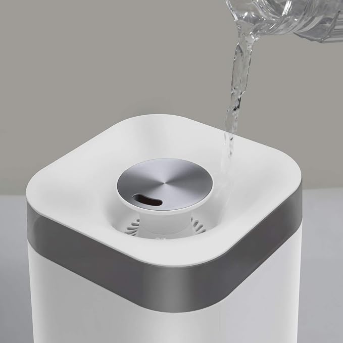 Senville 5L Top-Fill Humidifier for Home, Large Capacity Cool Mist Humidifier, Ultrasonic, With Essential Oil Diffuser for Aromatherapy White