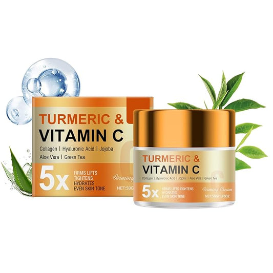 Vitamin C Firming Cream – Anti-Aging Moisturizer for Face & Body, Lightweight Hydrating Brightening Cream for All Skin Types, Daily Use, Non-Greasy