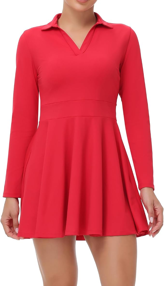 Cute Golf Tennis Dress Workout Athletic Dresses for Women with Shorts Pockets 2 Piece Sets Outfits Summer Clothes