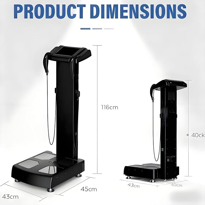 Smart Full Body Composition Analyzer Scale - Full Body Digital Scale Body Fat Measurement Device, BMI Measurement Tool, Body Fat Analyzer, Muscle Mass Inbody Scale Black