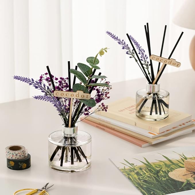 COCODOR Lavender Reed Diffuser/April Breeze/6.7oz/1Pack / Home Fragrance Scent Essential Oil Stick Diffuser for Bedroom Bathroom Home Decor for Women