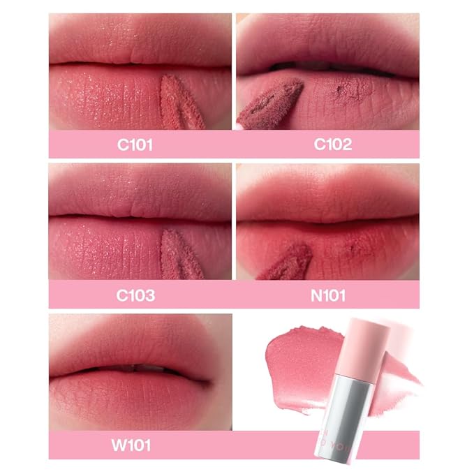 INTO YOU Airy Moisture Lipstick for Women, Long Lasting Matte Finish Lip Mud, High Pigment Color Lip Makeup, Hydrating Lightweight Mousse Texture for Women, C102 Frosted Plum