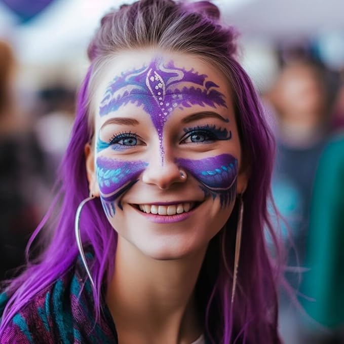 Face and Body Paint Purple (30gm)Non-Toxic High-Quality Paint for Children and Adults Halloween Makeup, Costumes, Festivals