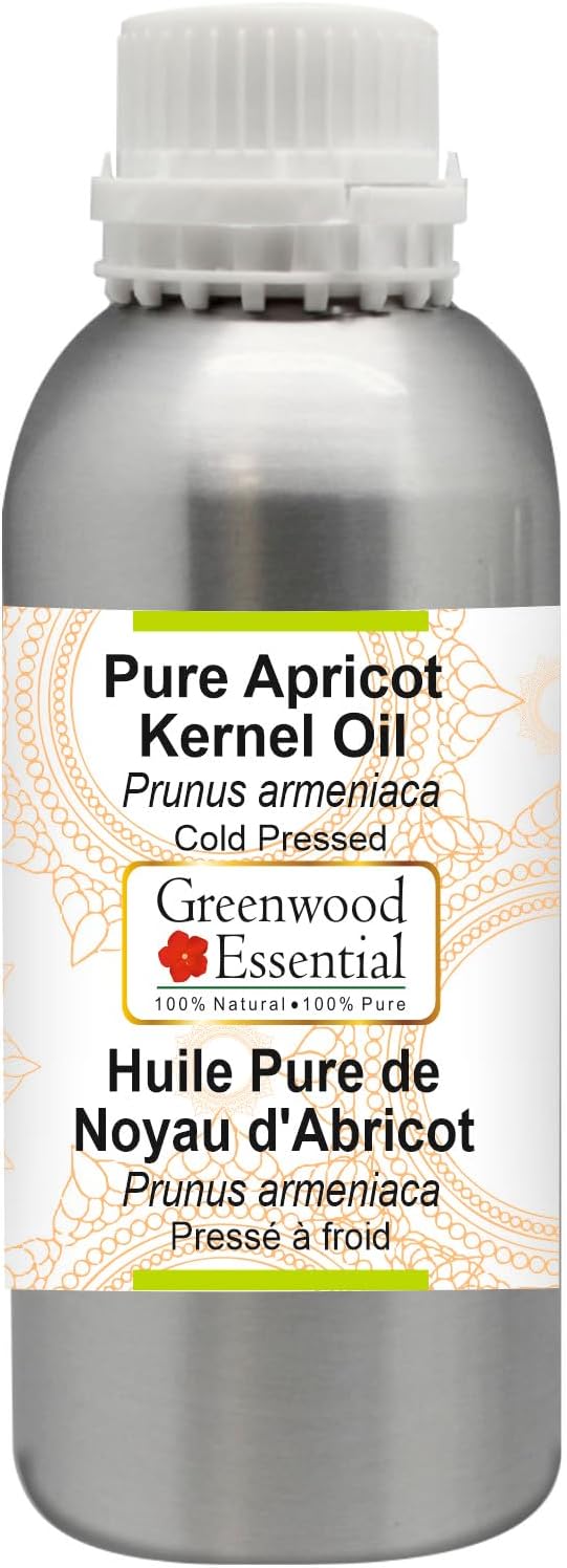 Greenwood Essential Pure Apricot Kernel Oil (Prunus armeniaca) Cold Pressed 1250ml (42 oz)