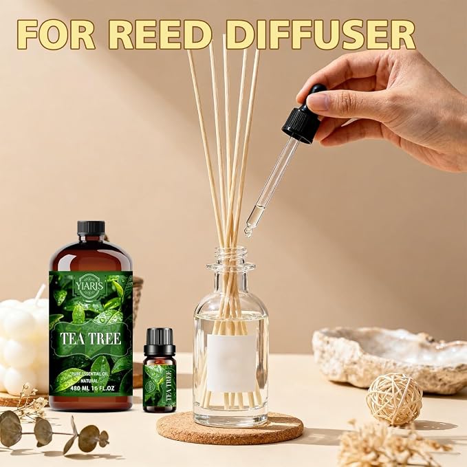 Vanilla Essential Oil-YIARIS Vanilla Essential Oil-16.33 Fl Oz,Pure and Natural Fragrance Oil for Diffuser,Home Fragrance,Cleaning,Personal Care,Massage,Yoga,DIY Candle