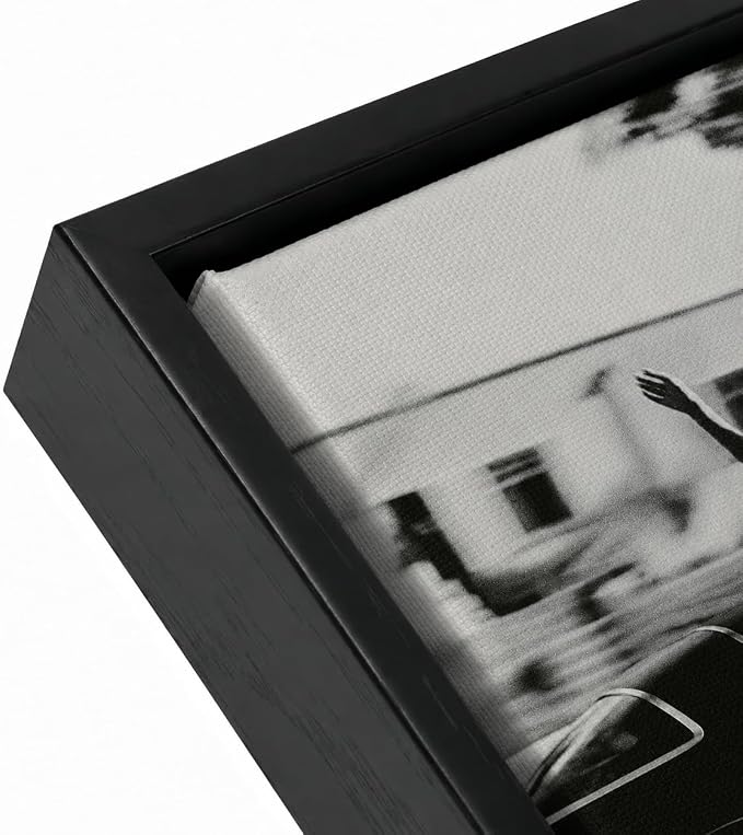 Framed Black and White Fashion Canvas Wall Art Luxury Feminist Picture Wall Decor Trendy Woman Poster Print for Girls Bedroom Apartment Dorm Bar Cart Home Decoration 16x24in