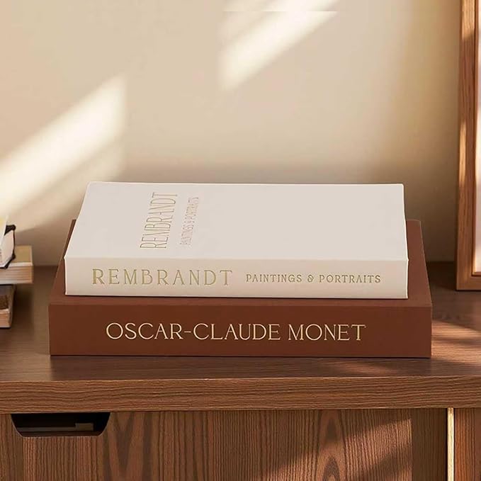 Faux Decorative Books with Hidden Storage – Classic Linen Aesthetic Boxes for Home Decor, Shelf Styling, Coffee Table Display, and Gift Scene Use