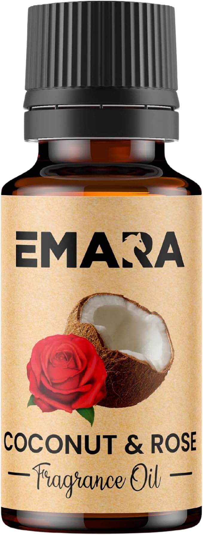 EMARA All Natural Fruity Coconut & Rose Essential Oil for Diffusers, Skin Care, Aromatherapy Fragrance Oil, Organic Therapeutic Grade 15 mL (1/2 fl oz)