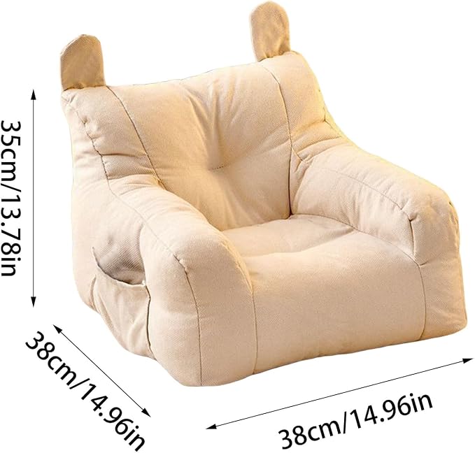 Cute Pet Furniture, Pet Bed for Medium Dogs and Cats, Soft Washable Pet Beds with Non-Slip Bottom and Raised Rim for Living Room, Bedroom, Kitchen, Balcony Indoor Use (White)