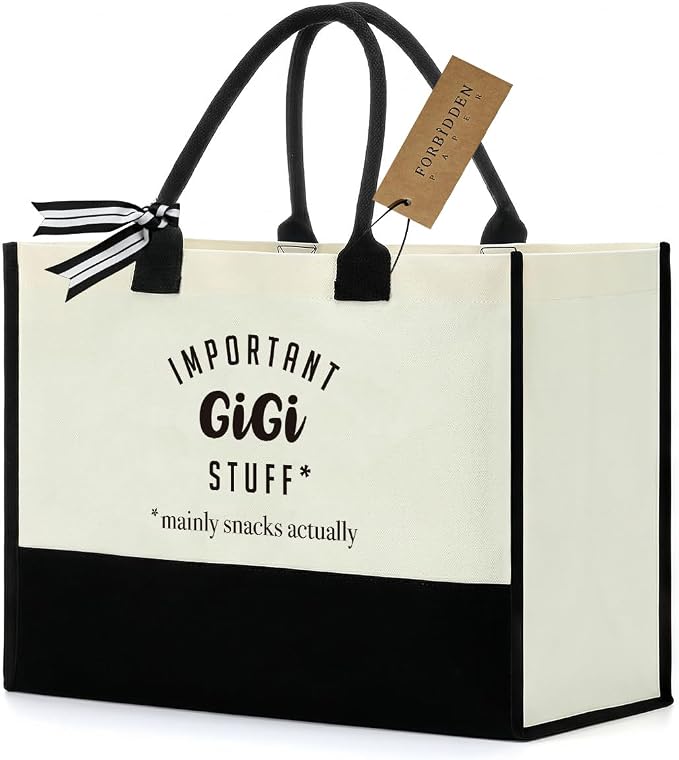 FORBIDDEN PAPER Gifts Tote Bag Important Stuff Tote Gift Gifts Birthday for Shopping Bag Grocery Bag Utility Tote